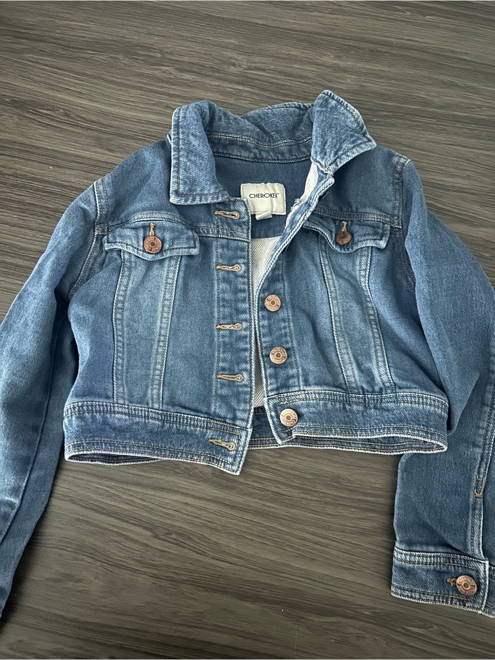 Cherokee Light Blue Cropped Denim Jacket for Kids